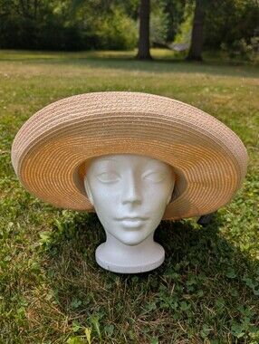 Sun N' Sand Packable Crushable Wide Brim Sun Hat NWT Beige Medium